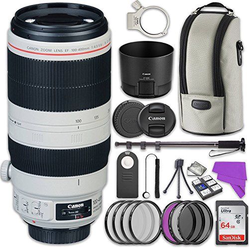 캐논 Canon EF 100-400mm f/4.5-5.6L is II USM Lens Bundle with Accessory Kit (17 Items)