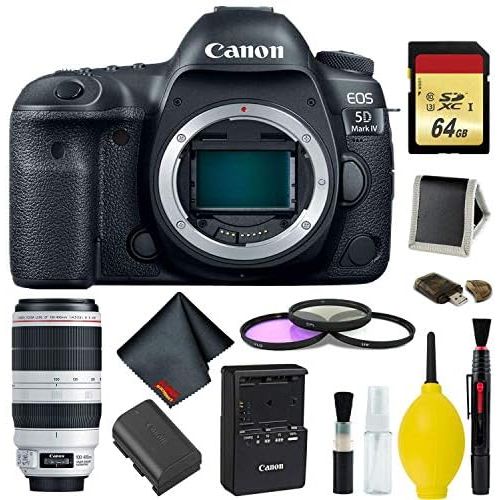 캐논 Canon EOS 5D Mark IV DSLR Camera Body Only Complete Kit (International Model) w/Canon EF 100-400mm f/4.5-5.6L is II USM Lens - International Model