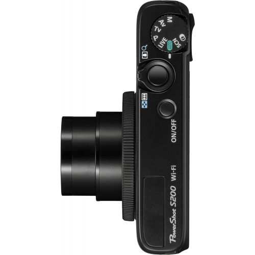 캐논 Canon PowerShot S200 - Digital Camera - Compact - 10.1 Mpix - 5 x Optical Zoom - Wi-Fi - Black