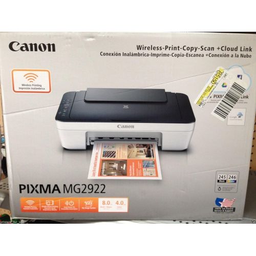 캐논 Canon PIXMA MG2922 Wireless All-in-One Inkjet Printer, 4800 x 600 dpi - Blue Finish