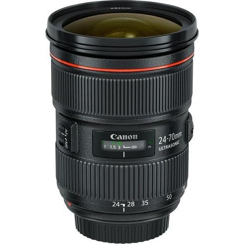 캐논 Canon EF 24-70mm f/2.8L II USM Lens Bundle with Cleaning Kit, Filter Kits, Padded Lens Case, and Tripod (Intl Model)