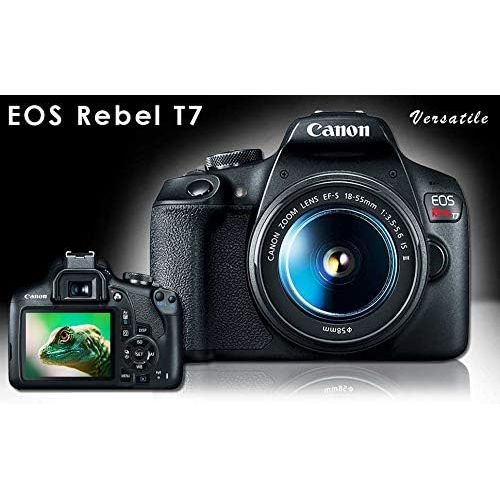 캐논 Canon EOS Rebel T7 DSLR Camera with 18-55mm Lens, Camera Bag and 32GB Memory Card Kit