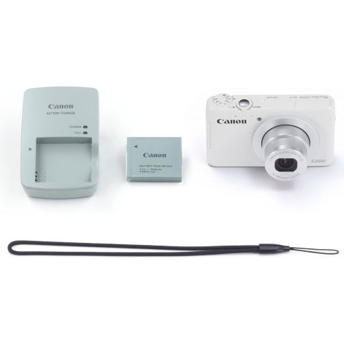 캐논 Canon PowerShot S200 10.1MP Wi-Fi Digital Camera 8675B004 (White) [International Version, No Warranty]