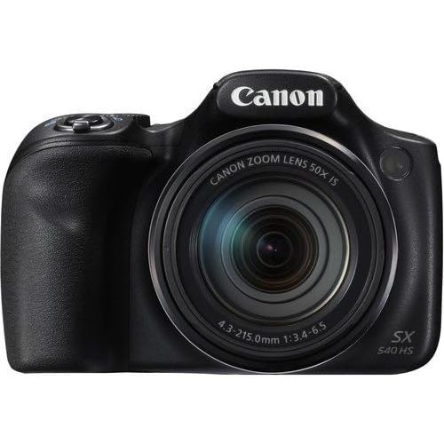 캐논 Canon PowerShot SX540 HS Digital Point and Shoot Camera Bundle with Replacement Battery + 32GB Memory Card + LCD Screen Protectors and More - International Version