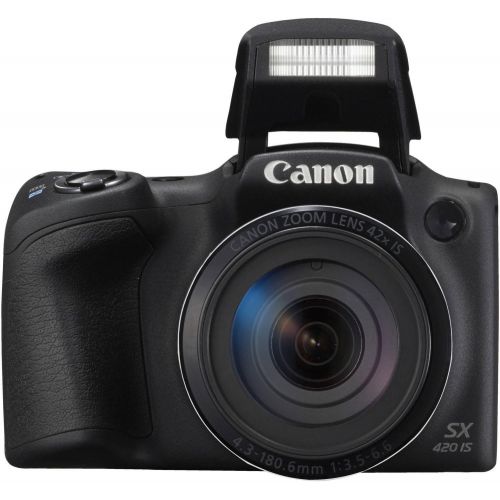 캐논 Canon PowerShot SX420 is Digital Camera (Black) Advanced Accessory Kit