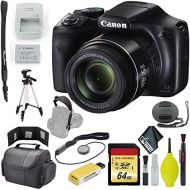 Canon PowerShot SX540 Digital Camera (Black) - USB Card Reader & Wallet - Strap (SLR/Video) - Case - 64GB - 72 Tripod - Lens Cap Keeper
