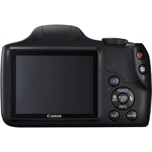 캐논 Canon PowerShot SX540 Digital Camera (Black) - USB Card Reader & Wallet - Strap (SLR/Video) - Case - 64GB - 72 Tripod - Lens Cap Keeper