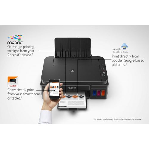 캐논 Canon G3200 All-In-One Wireless Supertank (MegaTank) Printer| Copier| Scanner| and Mobile Printing, Black, 6.5 x 17.6 x 13 (0630C002)