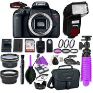Canon EOS Rebel T7i Digital SLR Camera Body with Automatic Flash + LED Video Light, Close-Up Lens Set, 32GB Memory Card + Accessory Bundle