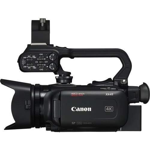 캐논 Canon XA45 Professional UHD 4K Video Camcorder with Mini-HDMI and 3G-SDI Outputs- Bundle with Carrying Case + UV Filter + More