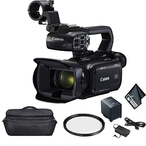 캐논 Canon XA45 Professional UHD 4K Video Camcorder with Mini-HDMI and 3G-SDI Outputs- Bundle with Carrying Case + UV Filter + More