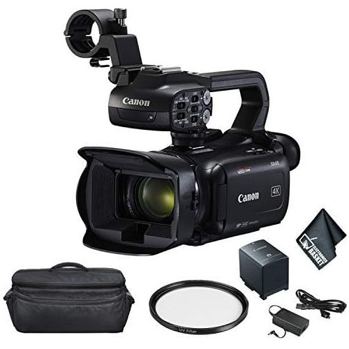 캐논 Canon XA45 Professional UHD 4K Video Camcorder with Mini-HDMI and 3G-SDI Outputs- Bundle with Carrying Case + UV Filter + More