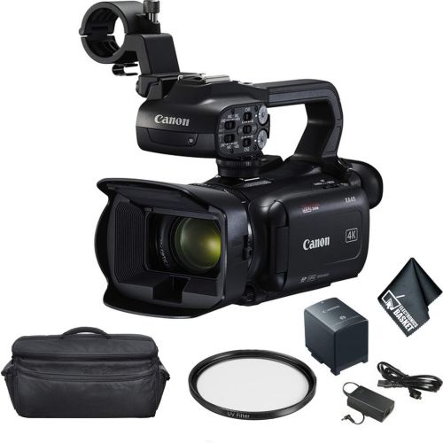 캐논 Canon XA45 Professional UHD 4K Video Camcorder with Mini-HDMI and 3G-SDI Outputs- Bundle with Carrying Case + UV Filter + More
