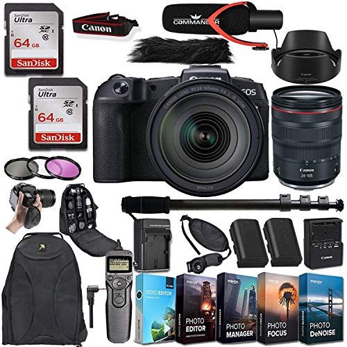 캐논 Canon EOS R Mirrorless Digital Camera with RF 24-105mm f/4L is USM Lens + Deluxe Accessorie