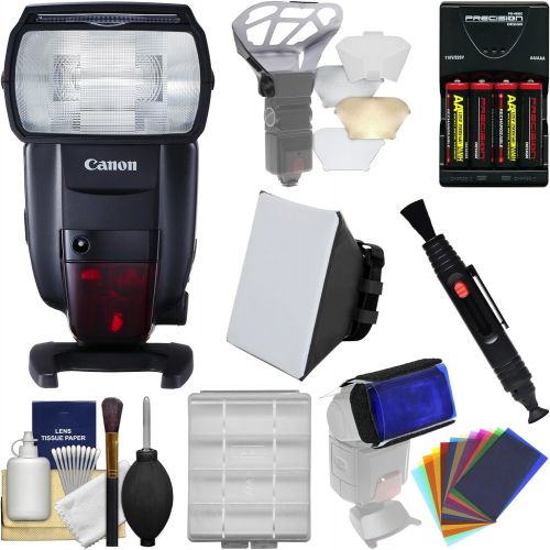 캐논 Canon Speedlite 600EX II-RT Flash with Soft Box + Diffuser Bouncer + Color Gels + Batteries & Charger + Kit