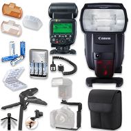 Canon Speedlite 600EX II-RT Flash with Canon Speedlite Case + TTL Cord + Flash L-Bracket Grip + Flexible Steady Pod + 4 High Capacity AA Rechargeable Batteries & Charger + Accessor