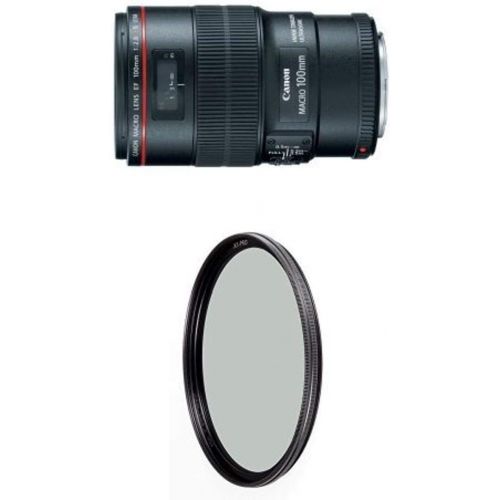 캐논 Canon EF 100mm f/2.8L IS USM Macro Lens for Canon Digital SLR Cameras w/ B+W 67mm XS-Pro HTC Kaesemann Circular Polarizer