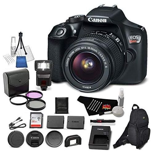 캐논 Canon EOS Rebel T6 Digital SLR Camera Bundle with EF-S 18-55mm f/3.5-5.6 is II Lens with 32GB Memory Card + Filter Kit + More