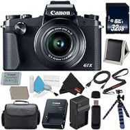 Canon PowerShot G1 X Mark III Digital Camera #2208C001 International Version (No Warranty) + Replacement Lithium Ion Battery + External Rapid Charger + 32GB SDHC Memory Card + Carr