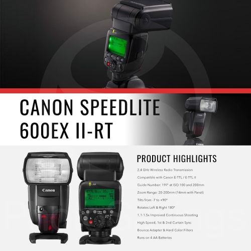 캐논 Canon Speedlite 600EX II-RT External Flash Bundle