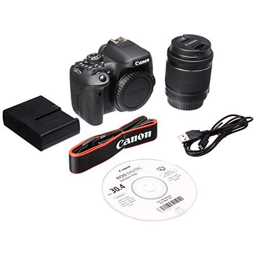 캐논 Canon EOS Rebel T6i DSLR Camera with EF-S 18-55mm f/3.5-5.6 is STM Lens - International Version (No Warranty),Black