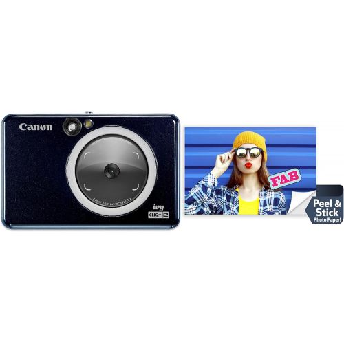 캐논 Canon Ivy CLIQ+2 Instant Camera Printer, Smartphone Printer, Black (4520C004)