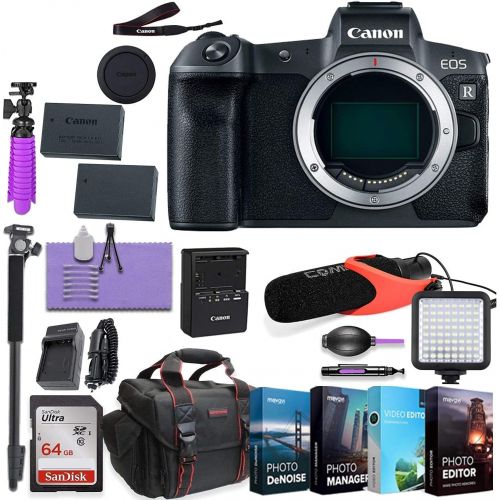 캐논 Canon?EOS RP Mirrorless Digital Camera (Body Only) Bundled w/Deluxe Accessories Like & 4-Pack Photo Editing Software (Body only Basic Kit)