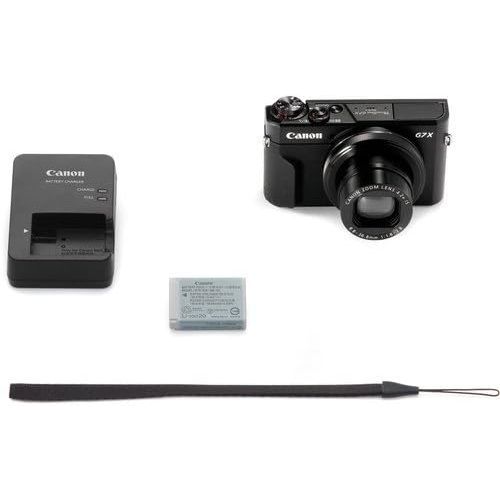 캐논 Canon PowerShot G7 X Mark II w/Accessories Bundle- Digital Camera w/1 Inch CMOS Sensor Tilt LCD Screen Touchscreen Accessory Kit (1066C001) - International Version