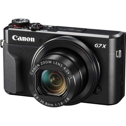 캐논 Canon PowerShot G7 X Mark II w/Accessories Bundle- Digital Camera w/1 Inch CMOS Sensor Tilt LCD Screen Touchscreen Accessory Kit (1066C001) - International Version