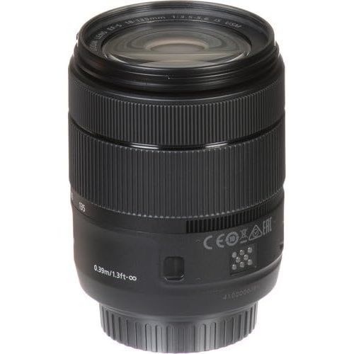 캐논 Canon 1276C002-IV EF-S 18-135mm f/3.5-5.6 Image Stabilization USM Lens (Black) (International Model) No Warranty [Bulk Packaging]