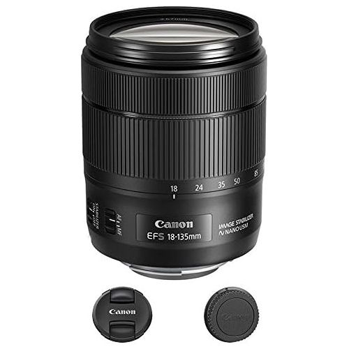 캐논 Canon 1276C002-IV EF-S 18-135mm f/3.5-5.6 Image Stabilization USM Lens (Black) (International Model) No Warranty [Bulk Packaging]