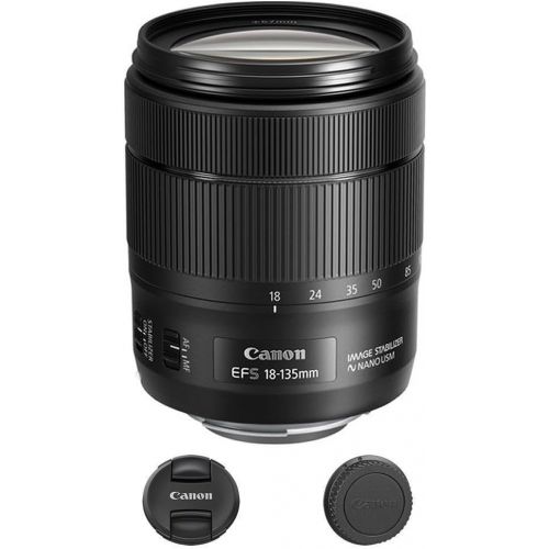 캐논 Canon 1276C002-IV EF-S 18-135mm f/3.5-5.6 Image Stabilization USM Lens (Black) (International Model) No Warranty [Bulk Packaging]