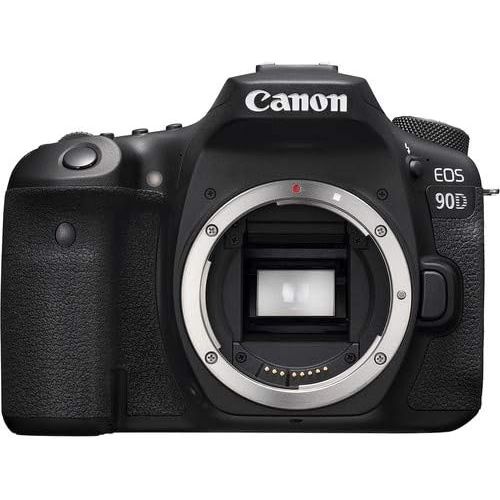 캐논 Canon EOS Rebel 90D DSLR Camera with 18-55mm is STM Lens Bundle + Canon EF 75-300mm f/4-5.6 III Lens and 500mm Preset Lens + 64GB Memory + Filters + Monopod + Spider Tripod + Profe
