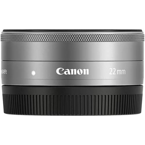 캐논 Canon EF-M 22mm f/2 STM Lens (Silver) (9808B002) Lens with Bundle Package Kit Includes 3pc Filter Kit (UV, CPL, FLD) + Deluxe Cleaning Kit + More