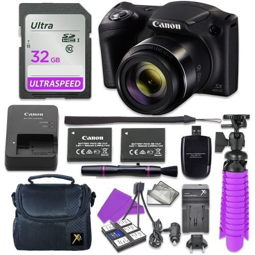 캐논 Canon PowerShot SX420 is Digital Camera (Black) with 32GB SD Memory Card + Accessory Bundle