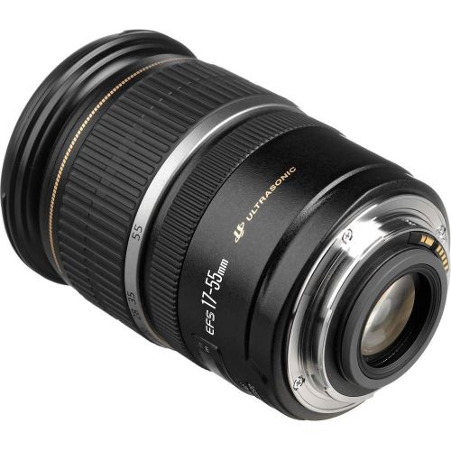 캐논 Canon EF-S 17-55mm f/2.8 is USM Lens (1242B002) Lens with Bundle Package Kit Includes 3pc Filter Kit (UV, CPL, FLD) + Lens Pouch + More