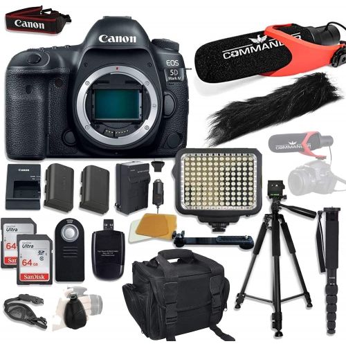 캐논 Canon EOS 5D Mark IV Digital SLR Camera Bundle (Body Only) + Accessory Bundle (14 Items)