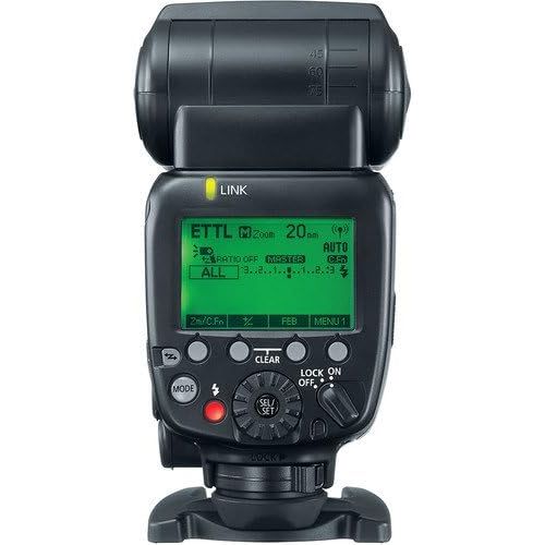 캐논 Canon Speedlite 600EX II-RT High Speed Camera Flash with Built-in Radio Transmission Wireless functionality + Speedlite Case + L Flash Bracket + TTL Cord + 4 AA Batteries & Charger