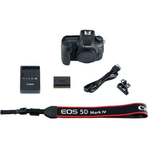 캐논 Canon EOS 5D Mark IV DSLR Camera + Canon BGE20 Grip + 256GB SDXC Card + Rode VideoMic GO + More