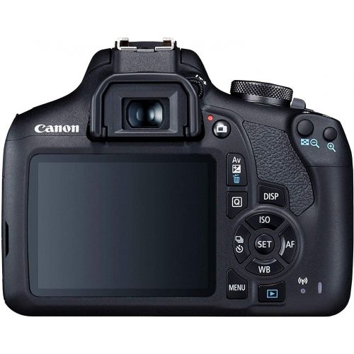 캐논 Canon EOS 2000D DSLR Camera with 18-55mm Lens + Canon EOS Bag + Sandisk Ultra 64GB Card + Cleaning Set and More (International Model)