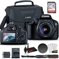 Canon EOS 4000D DSLR Camera with 18-55mm Lens + Canon EOS Bag + Sandisk Ultra 64GB Card + Cleaning Set and More (International Model)