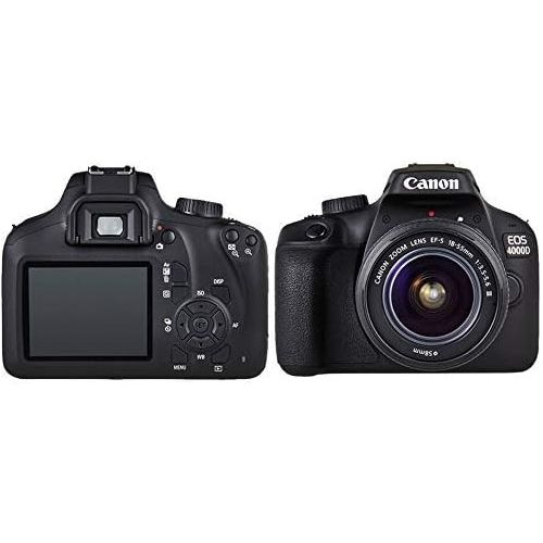 캐논 Canon EOS 4000D DSLR Camera with 18-55mm Lens + Canon EOS Bag + Sandisk Ultra 64GB Card + Cleaning Set and More (International Model)