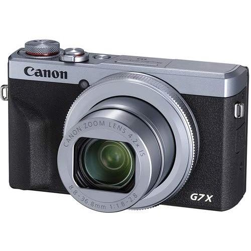 캐논 Canon PowerShot G7 X Mark III 20.2MP 4.2X Optical Zoom Digital Camera (Silver) with 4k Video + 64GB Memory Card + Deluxe Camera Case + HDMI Cable + Spider Tripod + Premium Accessor