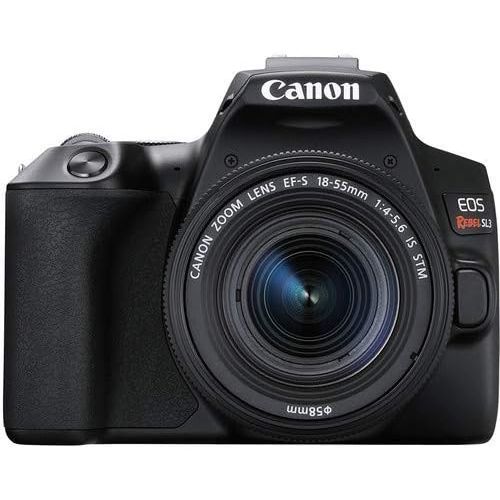 캐논 Canon EOS Rebel SL3 DSLR Camera with 18-55mm Lens (Black) Bundle with LCD Screen Protectors + Carrying Case and More