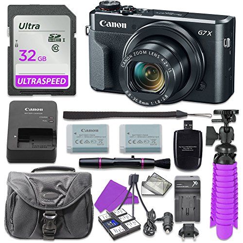 캐논 Canon PowerShot G7 X Mark II Digital Camera with 32GB SD Memory Card + Accessory Bundle