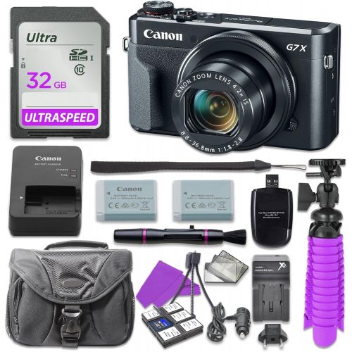 캐논 Canon PowerShot G7 X Mark II Digital Camera with 32GB SD Memory Card + Accessory Bundle