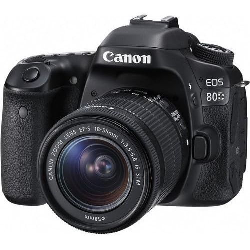 캐논 Canon EOS 80D DSLR Camera with 18-55mm Lens (International Model) (1263C005) - Starter Bundle