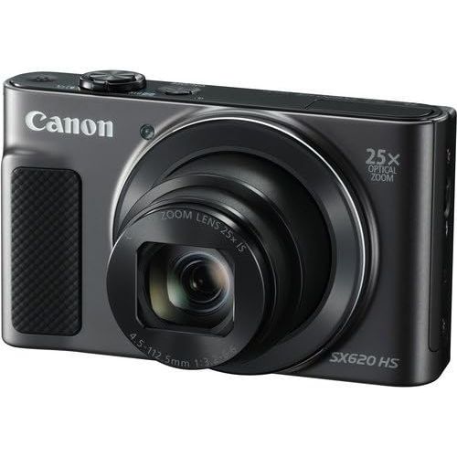 캐논 Canon PowerShot SX620 HS Digital Camera (Black) (International Model) with Extra Accessory Bundle