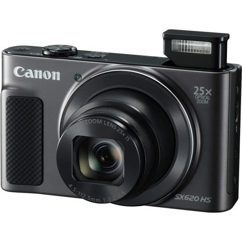 캐논 Canon PowerShot SX620 HS Digital Camera (Black) (International Model) with Extra Accessory Bundle