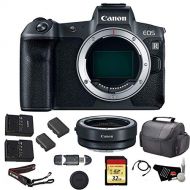 Canon EOS R Mirrorless Digital Camera (Body Only) Bundle with Canon Mount Adapter + 32GB Memory Card + Replacement Battery and More